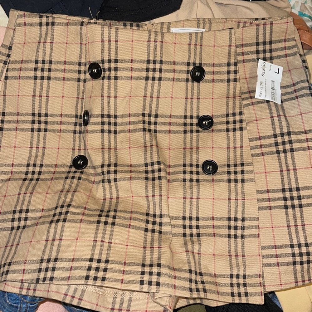 Plaid skort